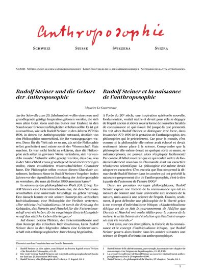 Anthroposophie Schweiz – November 2024