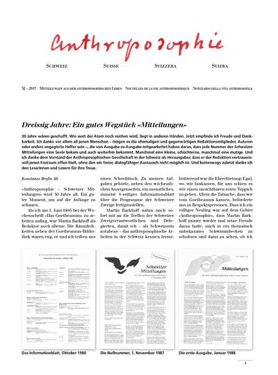 Schweizer Mitteilungen - November 2017